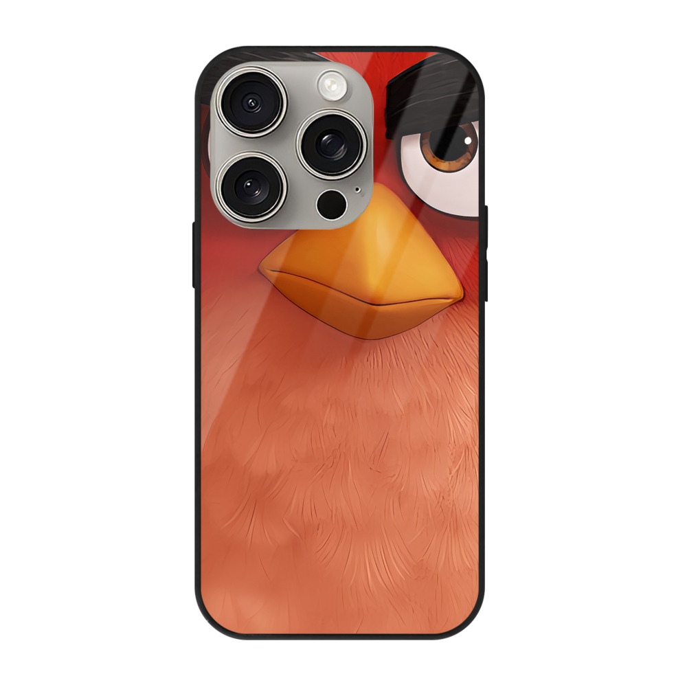 （画像用） Angry Birds アングリーバード 【iPhone15Pro対応】スマホケース 耐衝撃＆黄変防止 背面ガラス