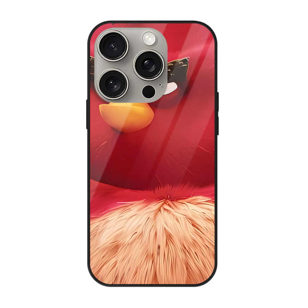 （画像用） Angry Birds アングリーバード 【iPhone15Pro対応】スマホケース 耐衝撃＆黄変防止 背面ガラス