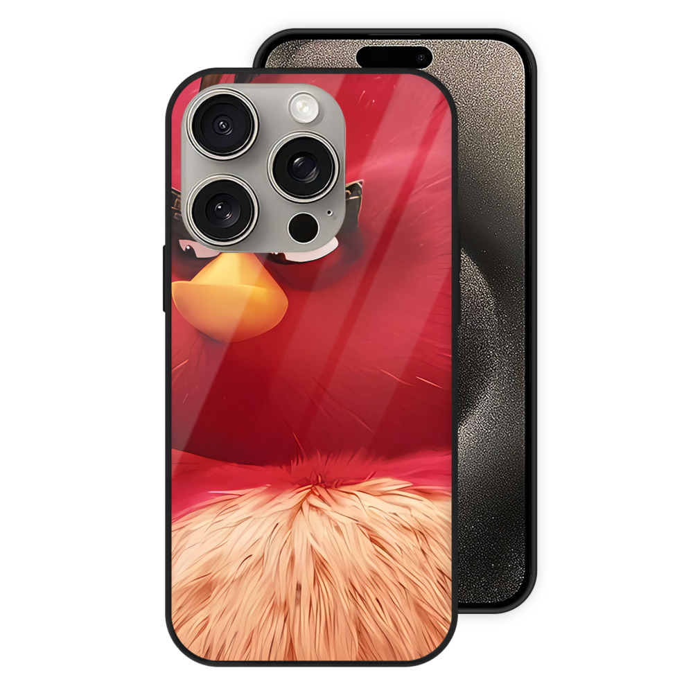 （画像用） Angry Birds アングリーバード 【iPhone15Pro対応】スマホケース 耐衝撃＆黄変防止 背面ガラス