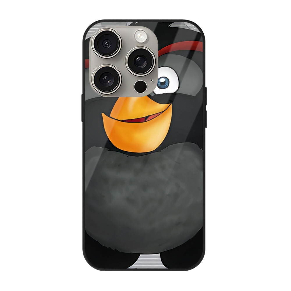 （画像用） Angry Birds アングリーバード 【iPhone15Pro対応】スマホケース 耐衝撃＆黄変防止 背面ガラス