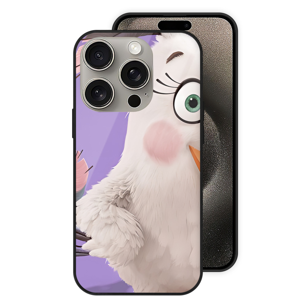 （画像用） Angry Birds アングリーバード 【iPhone15Pro対応】スマホケース 耐衝撃＆黄変防止 背面ガラス