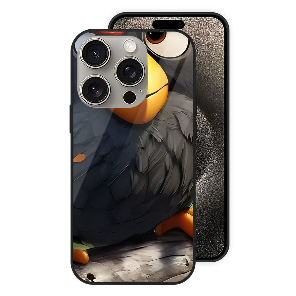 （画像用） Angry Birds アングリーバード 【iPhone15Pro対応】スマホケース 耐衝撃＆黄変防止 背面ガラス