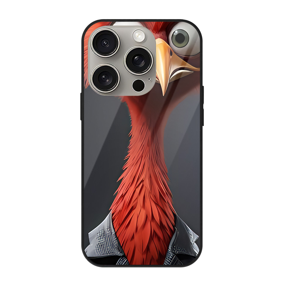（画像用） Angry Birds アングリーバード 【iPhone15Pro対応】スマホケース 耐衝撃＆黄変防止 背面ガラス