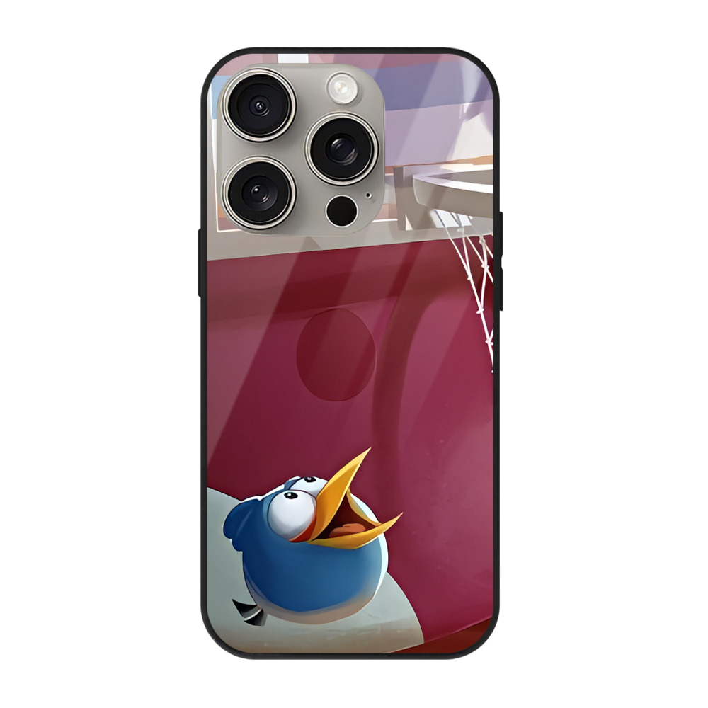 （画像用） Angry Birds アングリーバード 【iPhone15Pro対応】スマホケース 耐衝撃＆黄変防止 背面ガラス