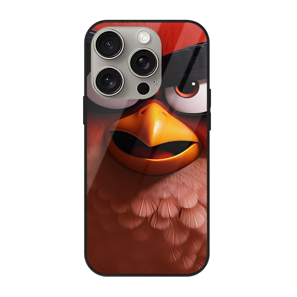 （画像用） Angry Birds アングリーバード 【iPhone15Pro対応】スマホケース 耐衝撃＆黄変防止 背面ガラス