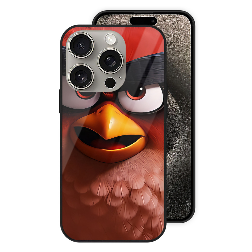 （画像用） Angry Birds アングリーバード 【iPhone15Pro対応】スマホケース 耐衝撃＆黄変防止 背面ガラス