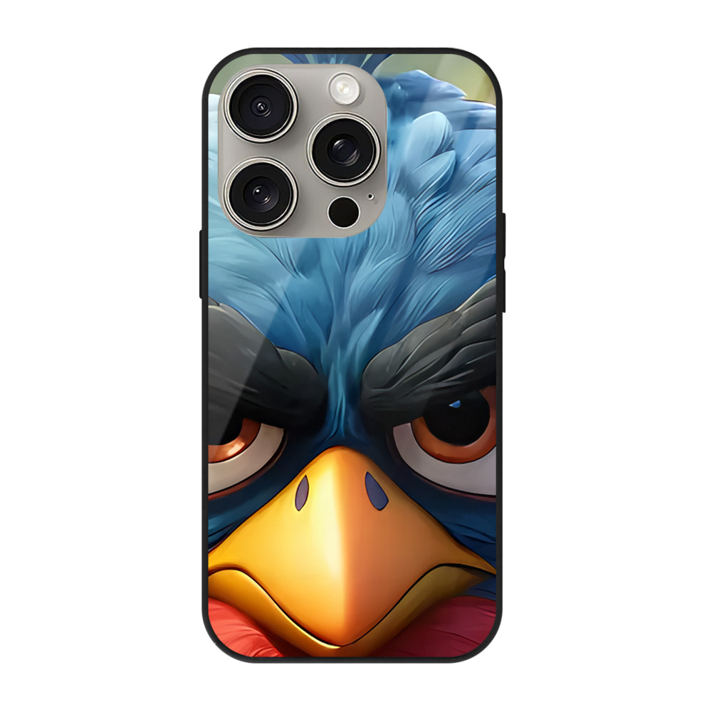 （画像用） Angry Birds アングリーバード 【iPhone15Pro対応】スマホケース 耐衝撃＆黄変防止 背面ガラス