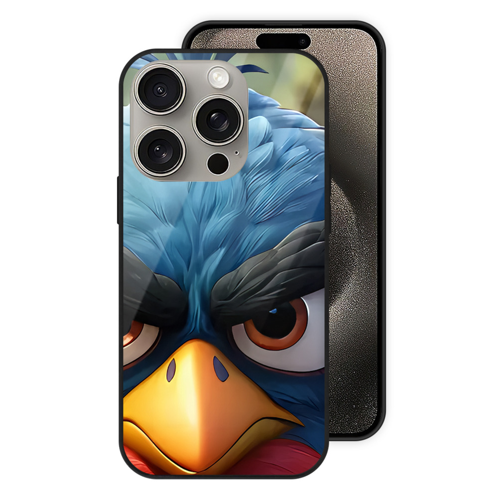 （画像用） Angry Birds アングリーバード 【iPhone15Pro対応】スマホケース 耐衝撃＆黄変防止 背面ガラス