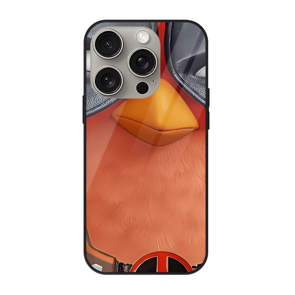 （画像用） Angry Birds アングリーバード 【iPhone15Pro対応】スマホケース 耐衝撃＆黄変防止 背面ガラス