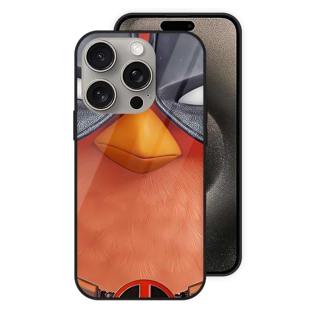 （画像用） Angry Birds アングリーバード 【iPhone15Pro対応】スマホケース 耐衝撃＆黄変防止 背面ガラス