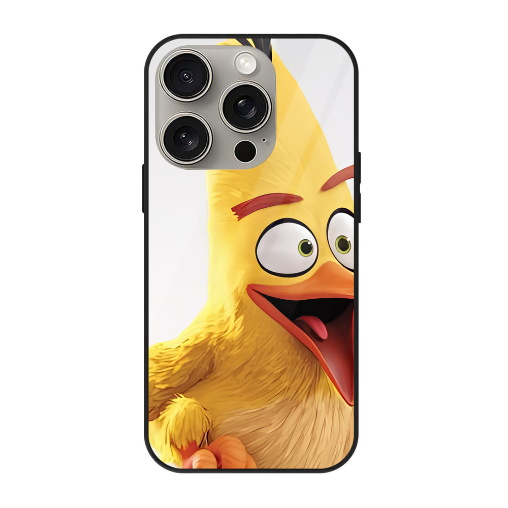 （画像用） Angry Birds アングリーバード 【iPhone15Pro対応】スマホケース 耐衝撃＆黄変防止 背面ガラス