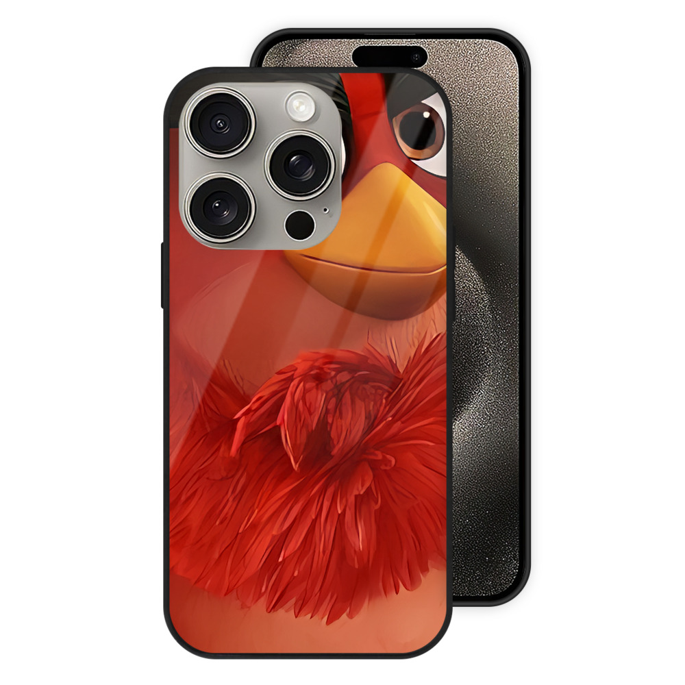 （画像用） Angry Birds アングリーバード 【iPhone15Pro対応】スマホケース 耐衝撃＆黄変防止 背面ガラス