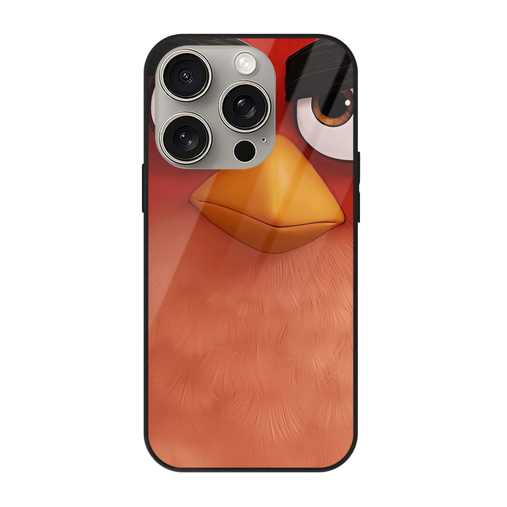 （画像用） Angry Birds アングリーバード 【iPhone15Pro対応】スマホケース 耐衝撃＆黄変防止 背面ガラス