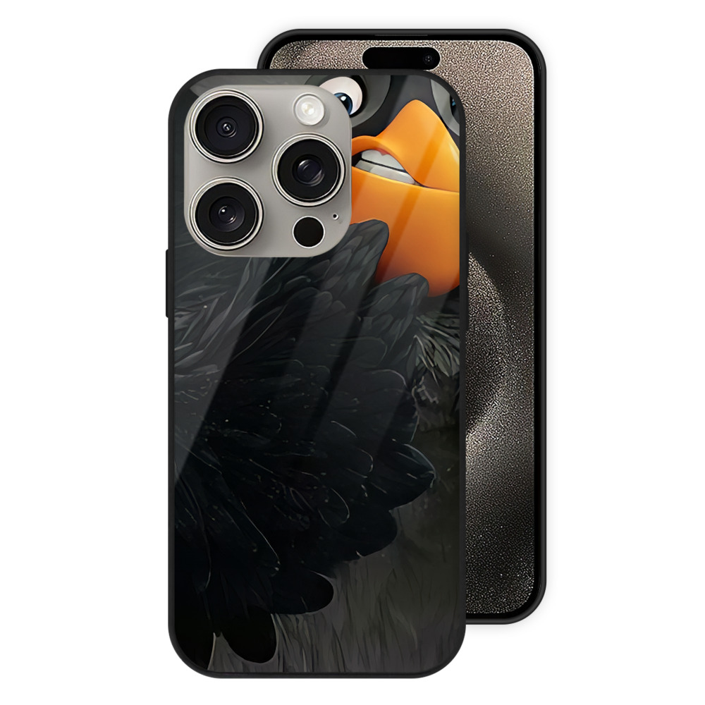 （画像用） Angry Birds アングリーバード 【iPhone15Pro対応】スマホケース 耐衝撃＆黄変防止 背面ガラス