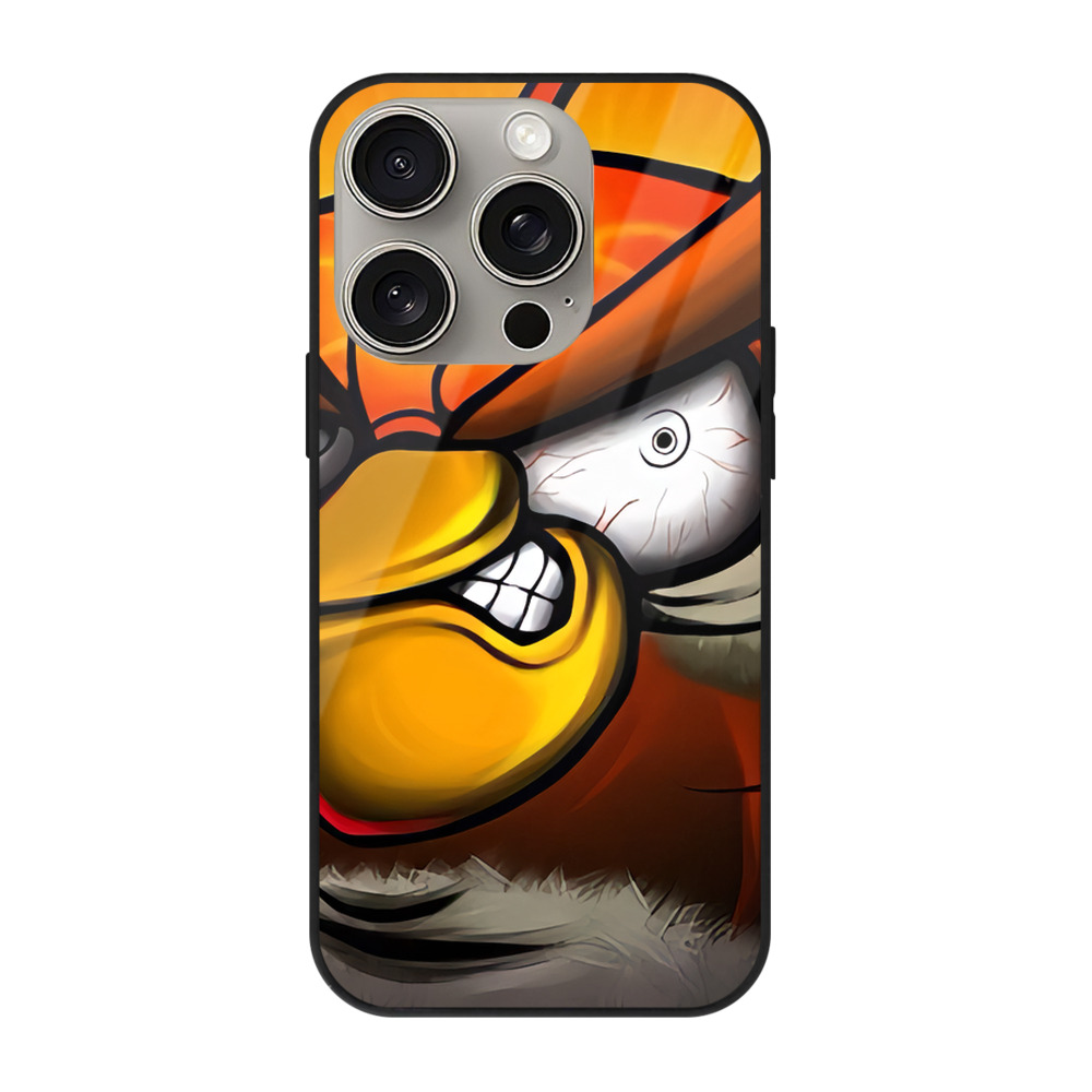 （画像用） Angry Birds アングリーバード 【iPhone15Pro対応】スマホケース 耐衝撃＆黄変防止 背面ガラス