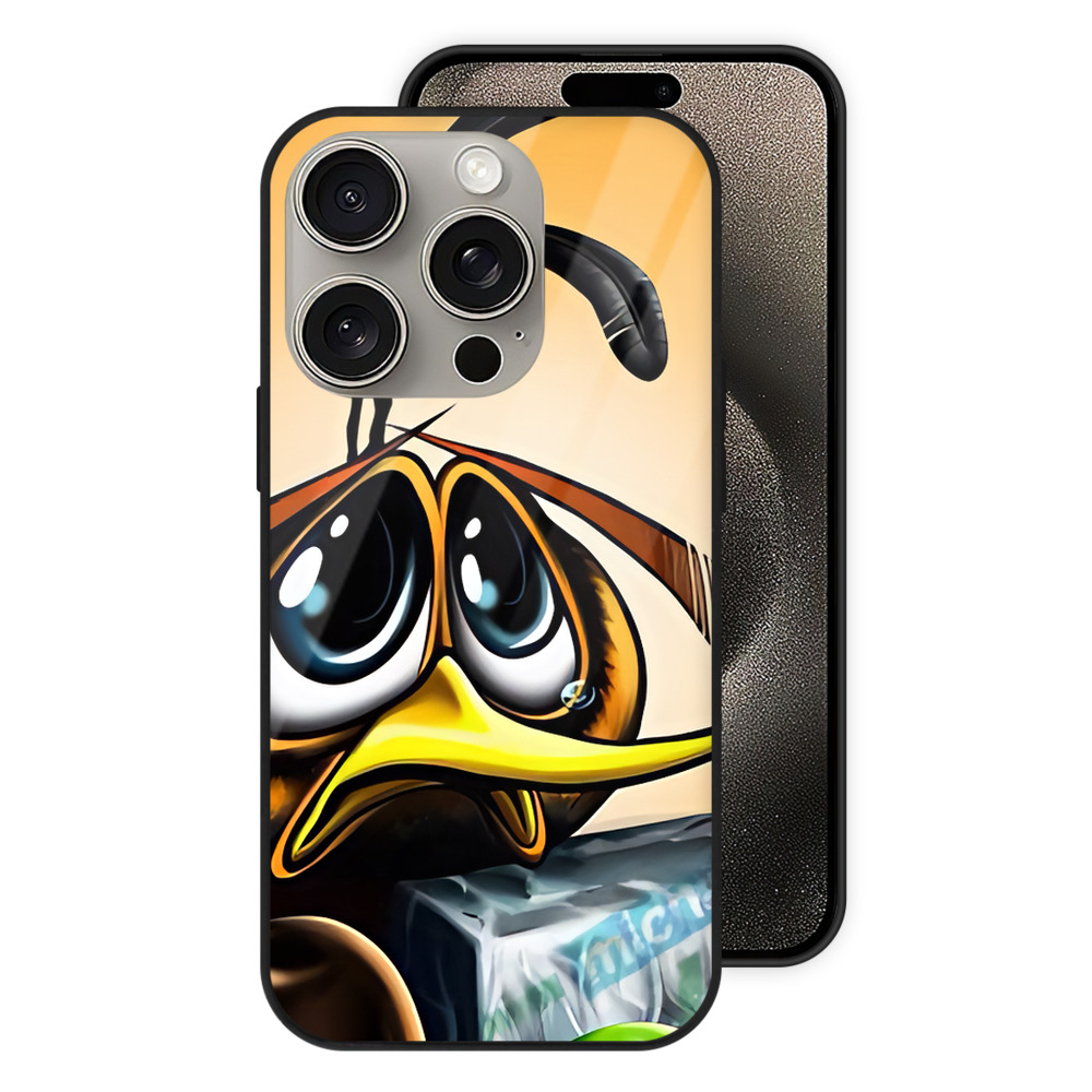 （画像用） Angry Birds アングリーバード 【iPhone15Pro対応】スマホケース 耐衝撃＆黄変防止 背面ガラス
