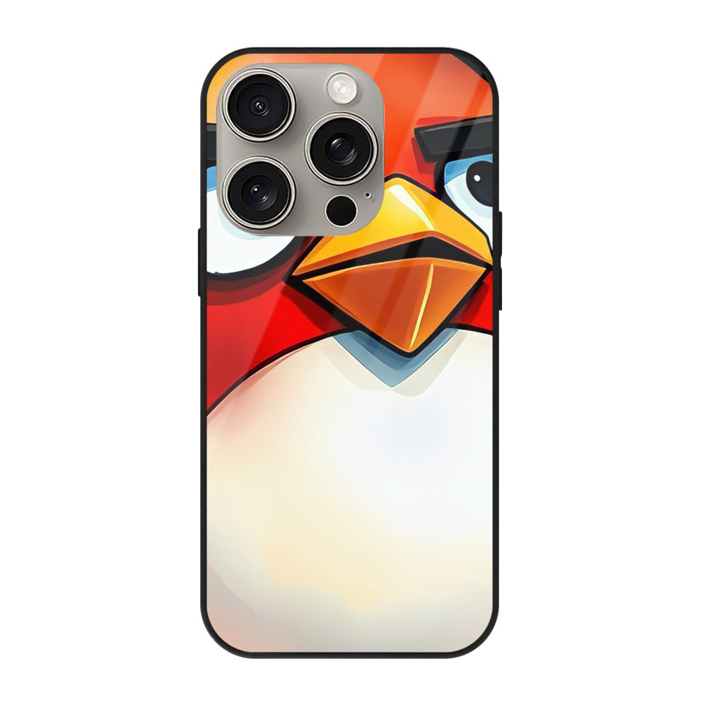 （画像用） Angry Birds アングリーバード 【iPhone15Pro対応】スマホケース 耐衝撃＆黄変防止 背面ガラス