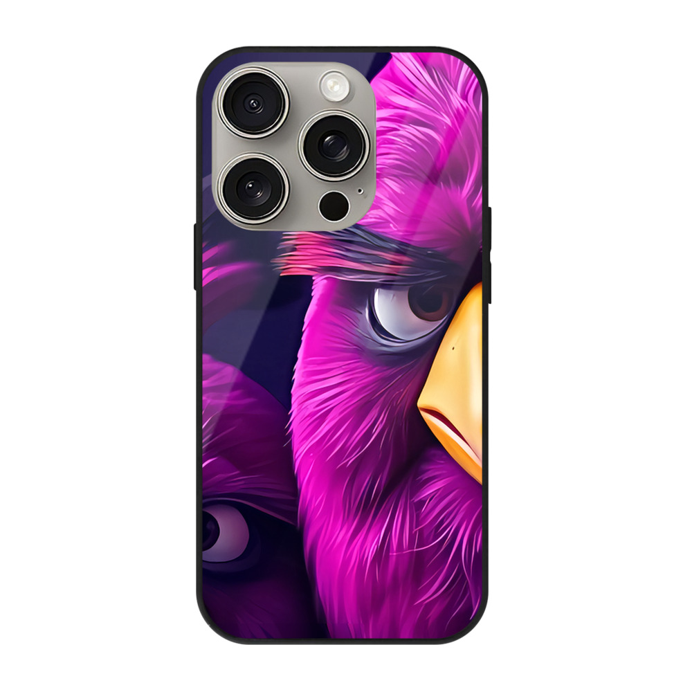 （画像用） Angry Birds アングリーバード 【iPhone15Pro対応】スマホケース 耐衝撃＆黄変防止 背面ガラス