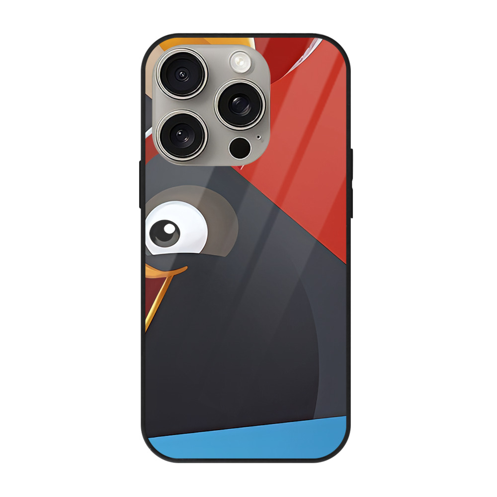 （画像用） Angry Birds アングリーバード 【iPhone15Pro対応】スマホケース 耐衝撃＆黄変防止 背面ガラス