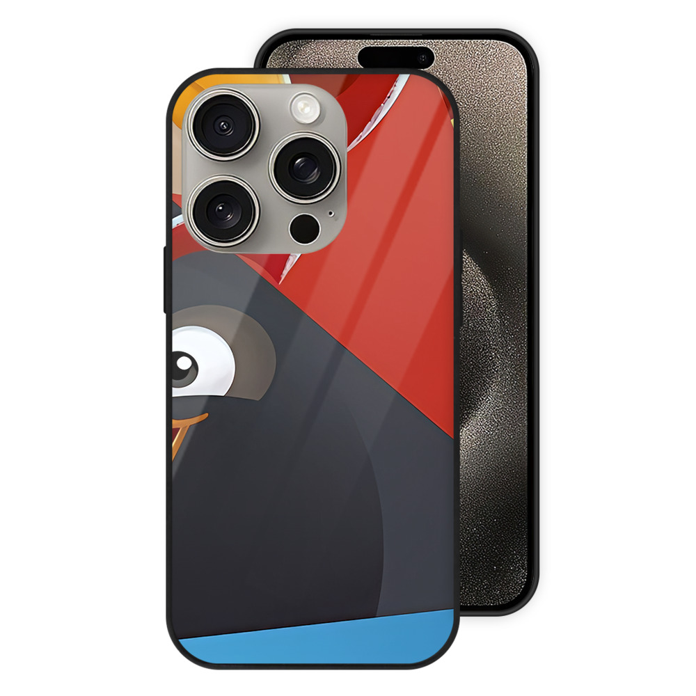 （画像用） Angry Birds アングリーバード 【iPhone15Pro対応】スマホケース 耐衝撃＆黄変防止 背面ガラス
