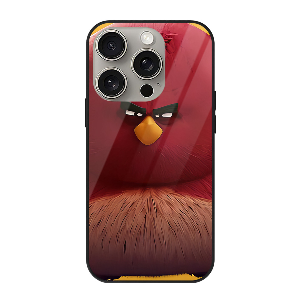 （画像用） Angry Birds アングリーバード 【iPhone15Pro対応】スマホケース 耐衝撃＆黄変防止 背面ガラス