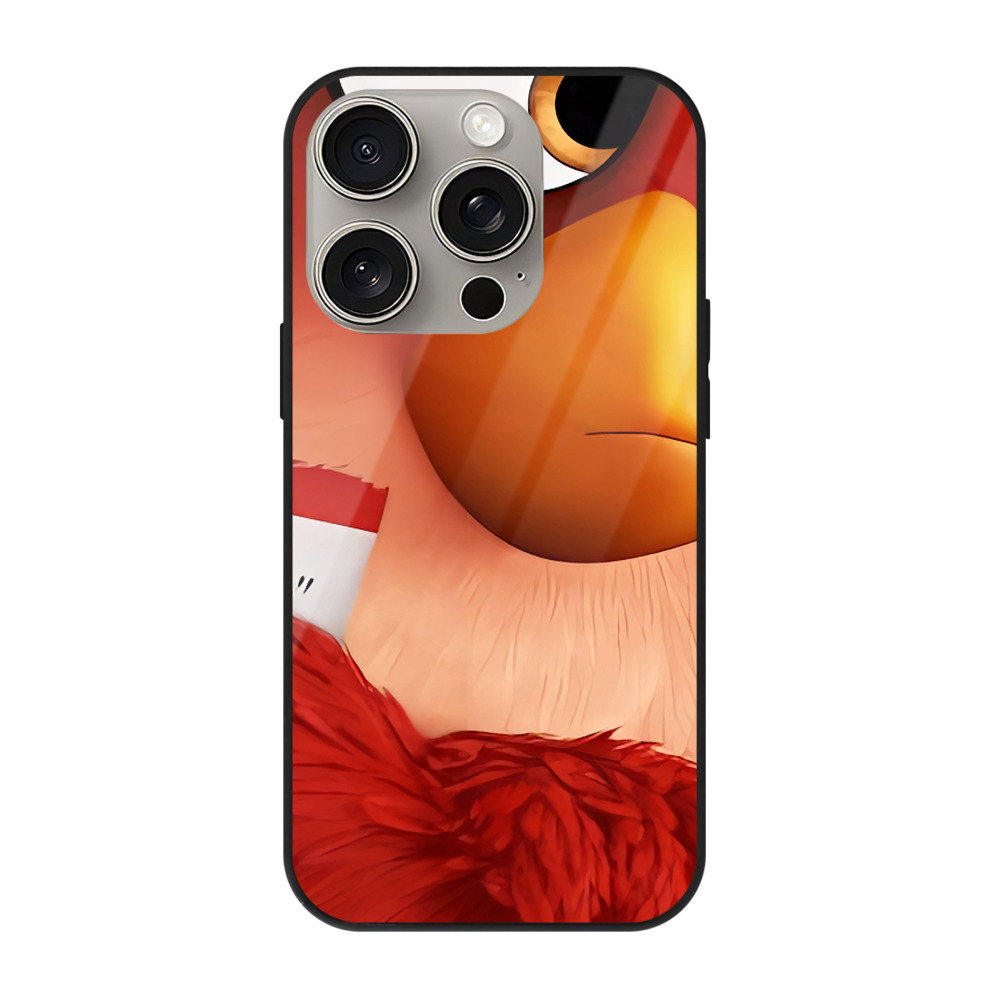 （画像用） Angry Birds アングリーバード 【iPhone15Pro対応】スマホケース 耐衝撃＆黄変防止 背面ガラス