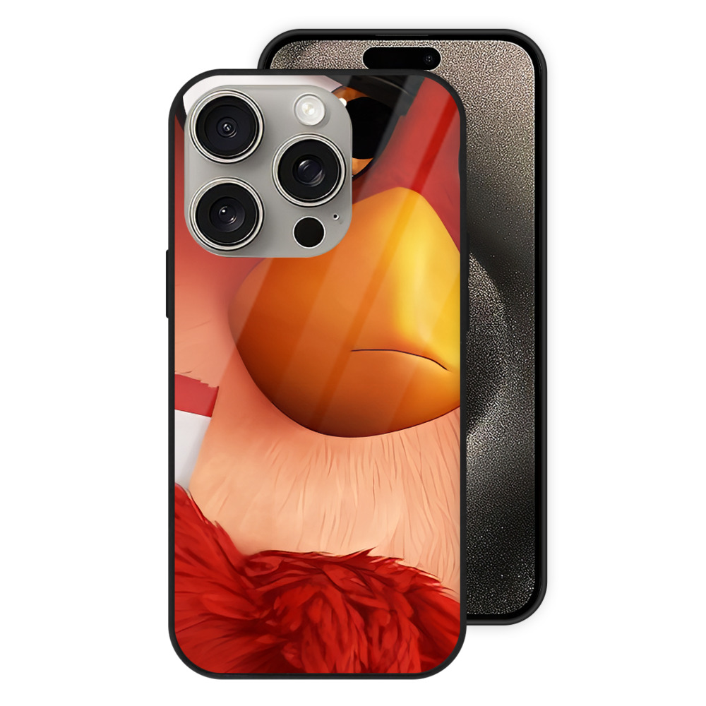 （画像用） Angry Birds アングリーバード 【iPhone15Pro対応】スマホケース 耐衝撃＆黄変防止 背面ガラス