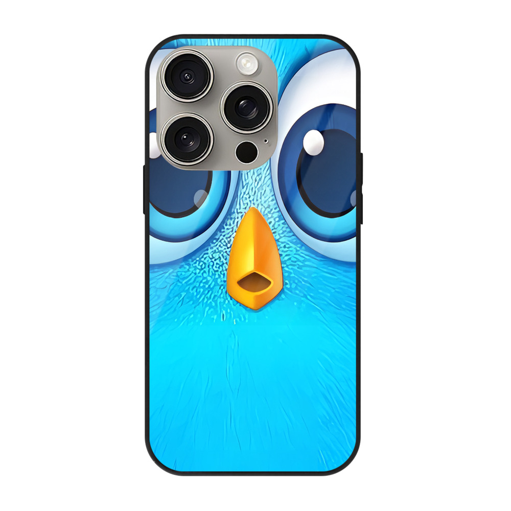 （画像用） Angry Birds アングリーバード 【iPhone15Pro対応】スマホケース 耐衝撃＆黄変防止 背面ガラス