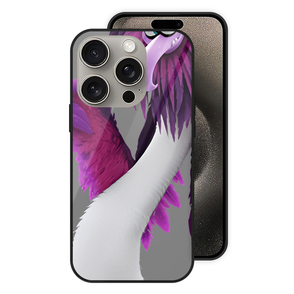 （画像用） Angry Birds アングリーバード 【iPhone15Pro対応】スマホケース 耐衝撃＆黄変防止 背面ガラス