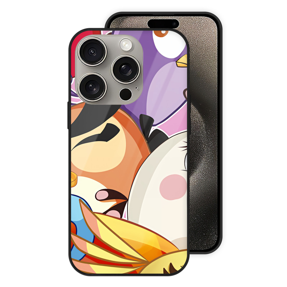 （画像用） Angry Birds アングリーバード 【iPhone15Pro対応】スマホケース 耐衝撃＆黄変防止 背面ガラス