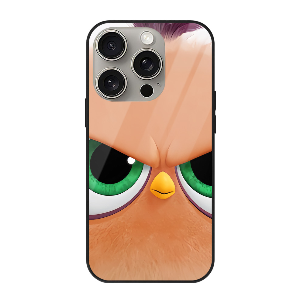 （画像用） Angry Birds アングリーバード 【iPhone15Pro対応】スマホケース 耐衝撃＆黄変防止 背面ガラス