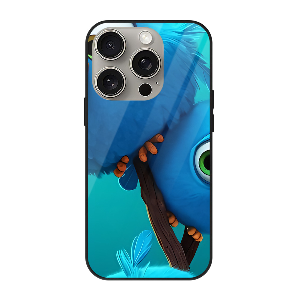 （画像用） Angry Birds アングリーバード 【iPhone15Pro対応】スマホケース 耐衝撃＆黄変防止 背面ガラス