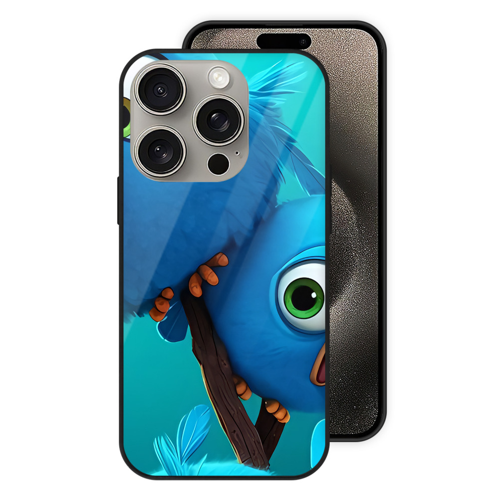（画像用） Angry Birds アングリーバード 【iPhone15Pro対応】スマホケース 耐衝撃＆黄変防止 背面ガラス