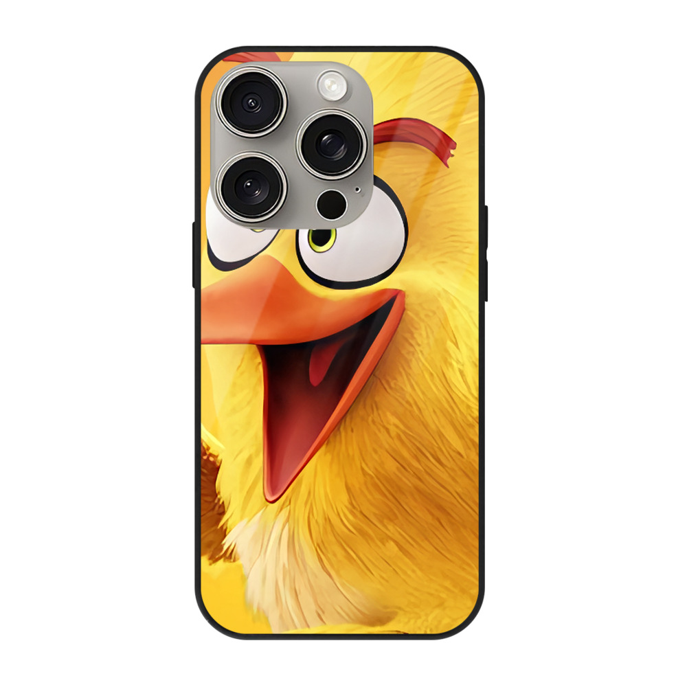 （画像用） Angry Birds アングリーバード 【iPhone15Pro対応】スマホケース 耐衝撃＆黄変防止 背面ガラス
