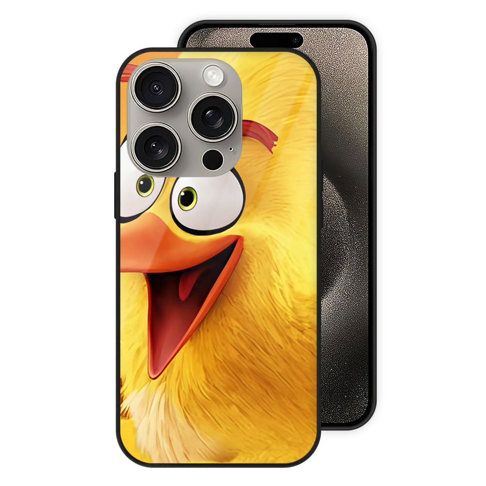 （画像用） Angry Birds アングリーバード 【iPhone15Pro対応】スマホケース 耐衝撃＆黄変防止 背面ガラス