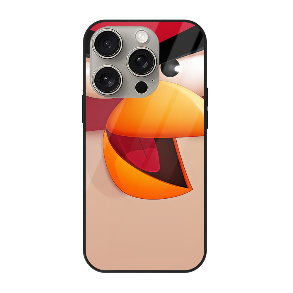 （画像用） Angry Birds アングリーバード 【iPhone15Pro対応】スマホケース 耐衝撃＆黄変防止 背面ガラス