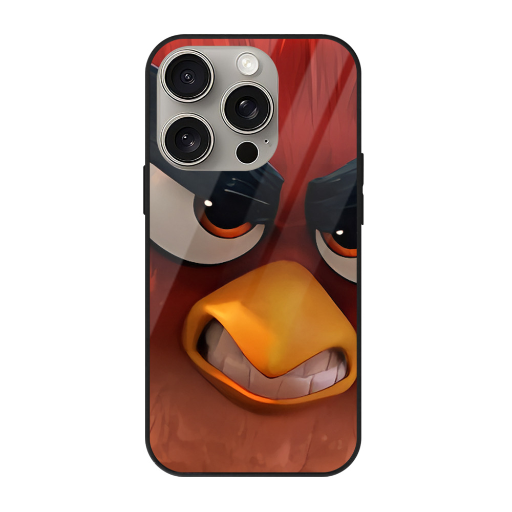 （画像用） Angry Birds アングリーバード 【iPhone15Pro対応】スマホケース 耐衝撃＆黄変防止 背面ガラス