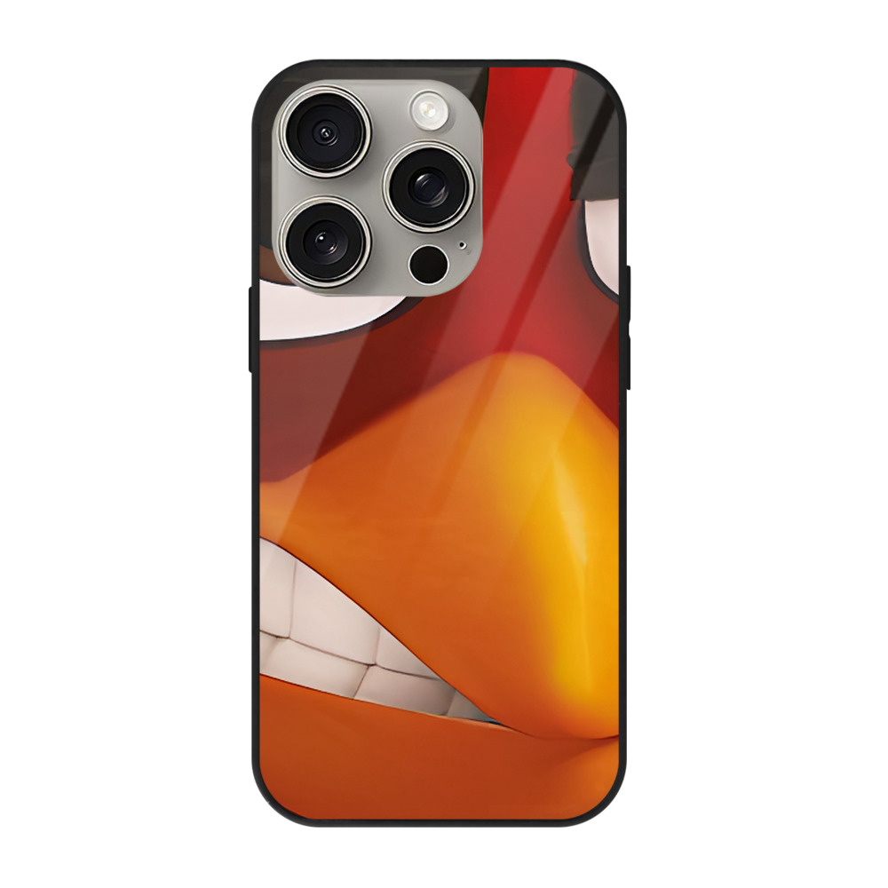 （画像用） Angry Birds アングリーバード 【iPhone15Pro対応】スマホケース 耐衝撃＆黄変防止 背面ガラス