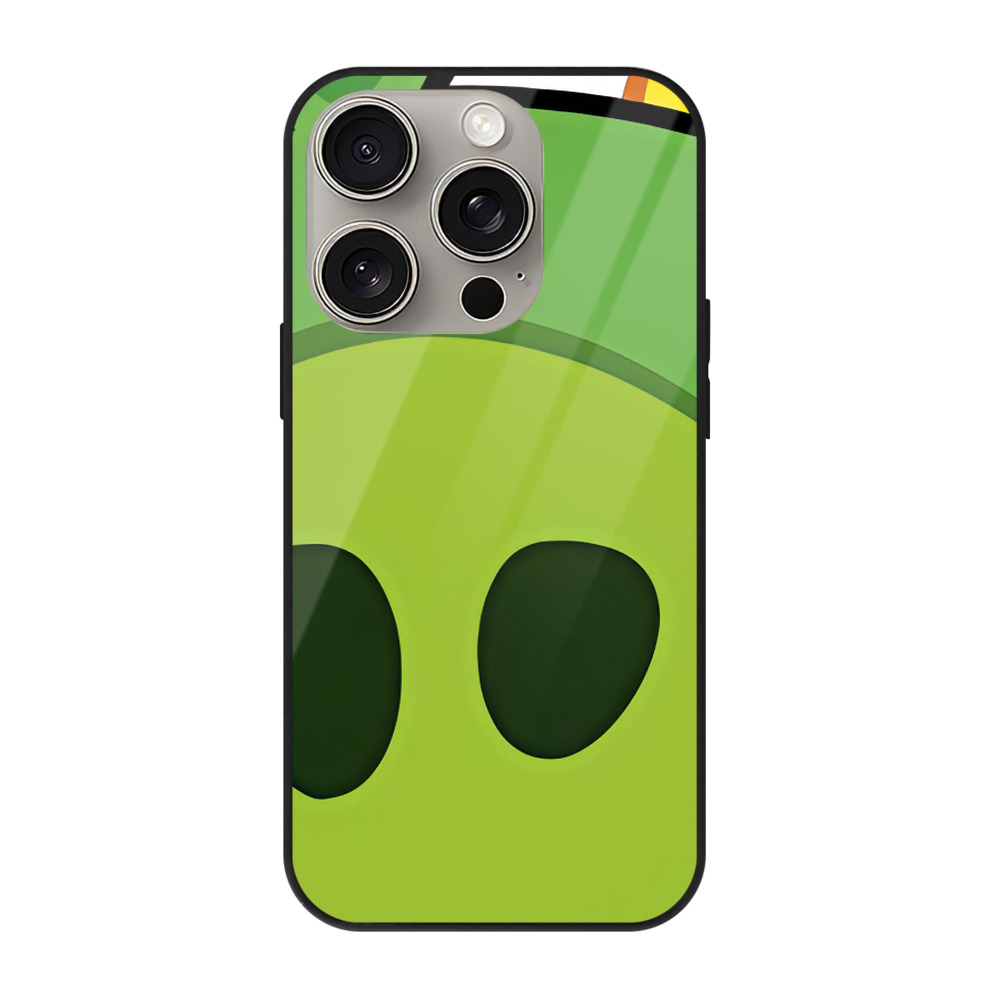 （画像用） Angry Birds アングリーバード 【iPhone15Pro対応】スマホケース 耐衝撃＆黄変防止 背面ガラス
