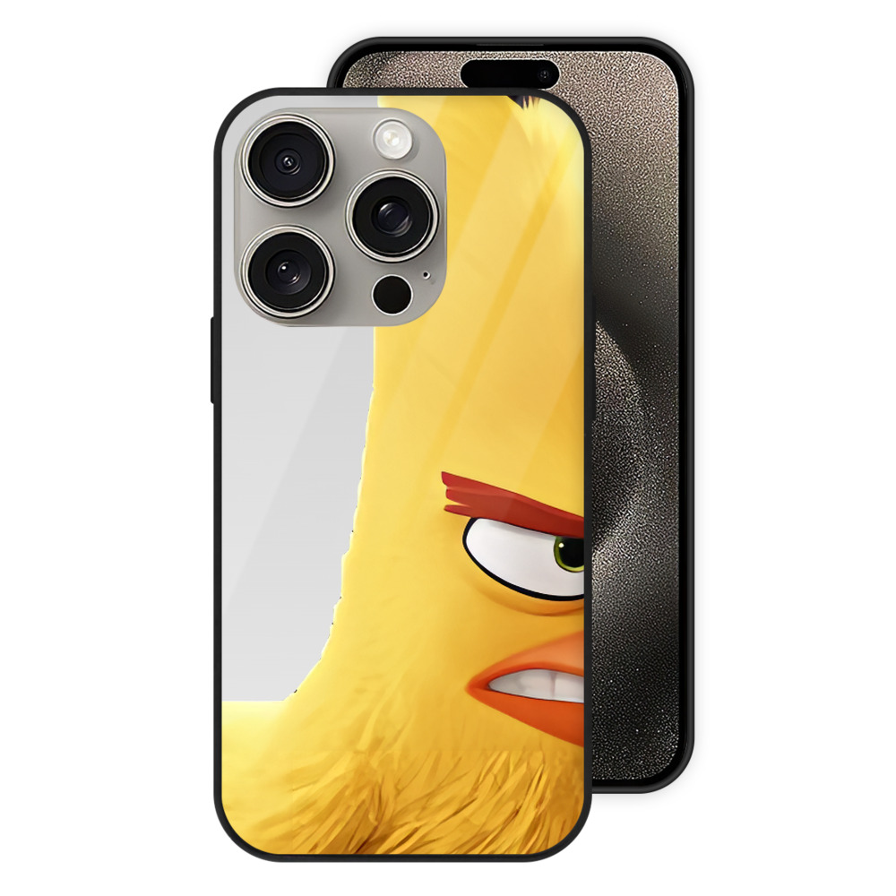 （画像用） Angry Birds アングリーバード 【iPhone15Pro対応】スマホケース 耐衝撃＆黄変防止 背面ガラス