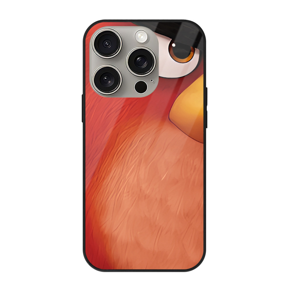 （画像用） Angry Birds アングリーバード 【iPhone15Pro対応】スマホケース 耐衝撃＆黄変防止 背面ガラス