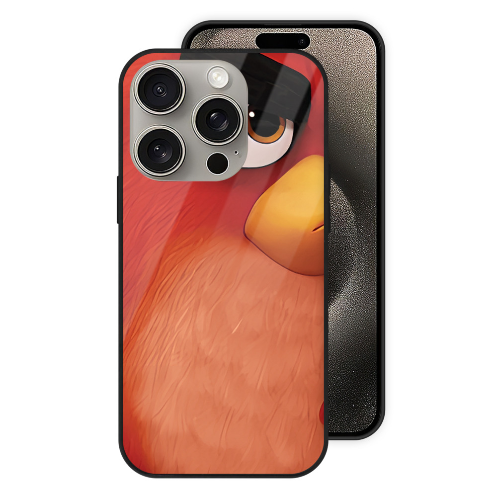 （画像用） Angry Birds アングリーバード 【iPhone15Pro対応】スマホケース 耐衝撃＆黄変防止 背面ガラス