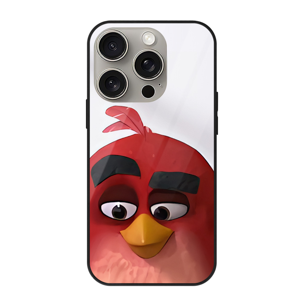 （画像用） Angry Birds アングリーバード 【iPhone15Pro対応】スマホケース 耐衝撃＆黄変防止 背面ガラス