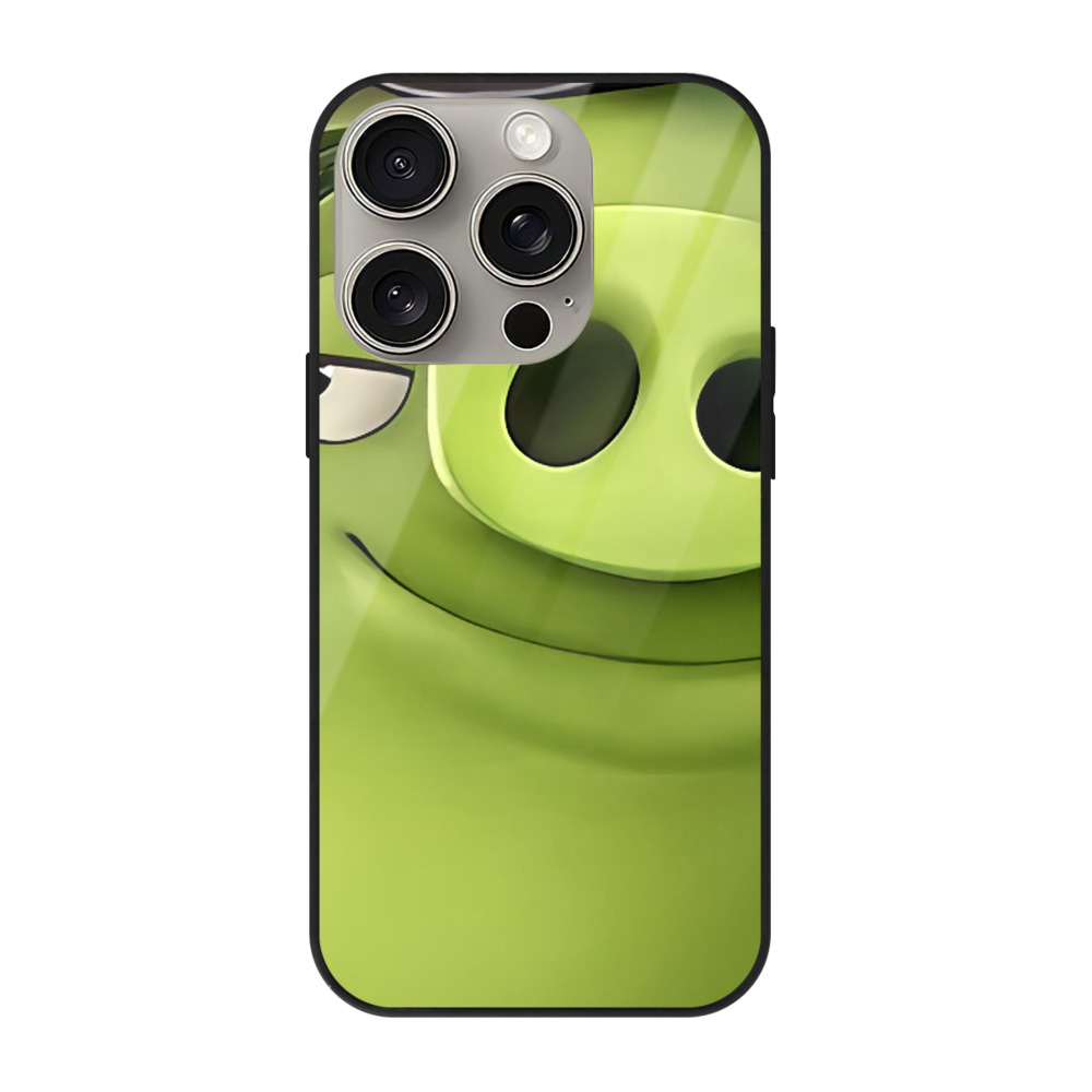 （画像用） Angry Birds アングリーバード 【iPhone15Pro対応】スマホケース 耐衝撃＆黄変防止 背面ガラス