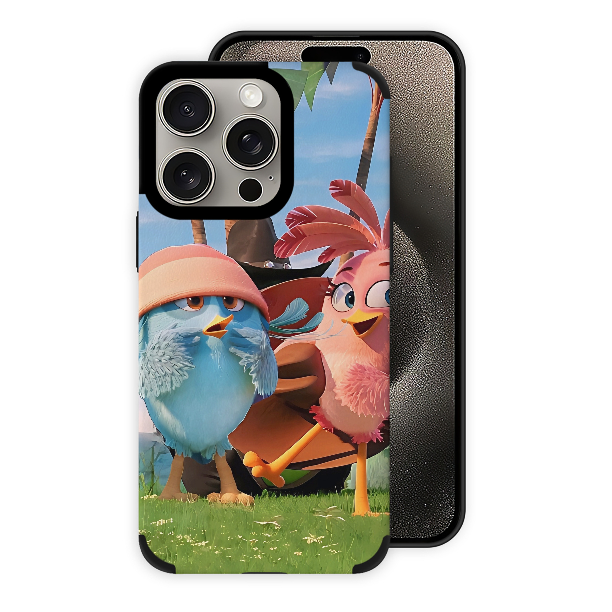 （画像用） Angry Birds アングリーバード 【iPhone15ProMax対応】 PUレザー スマホケース 耐衝撃＆黄変防止