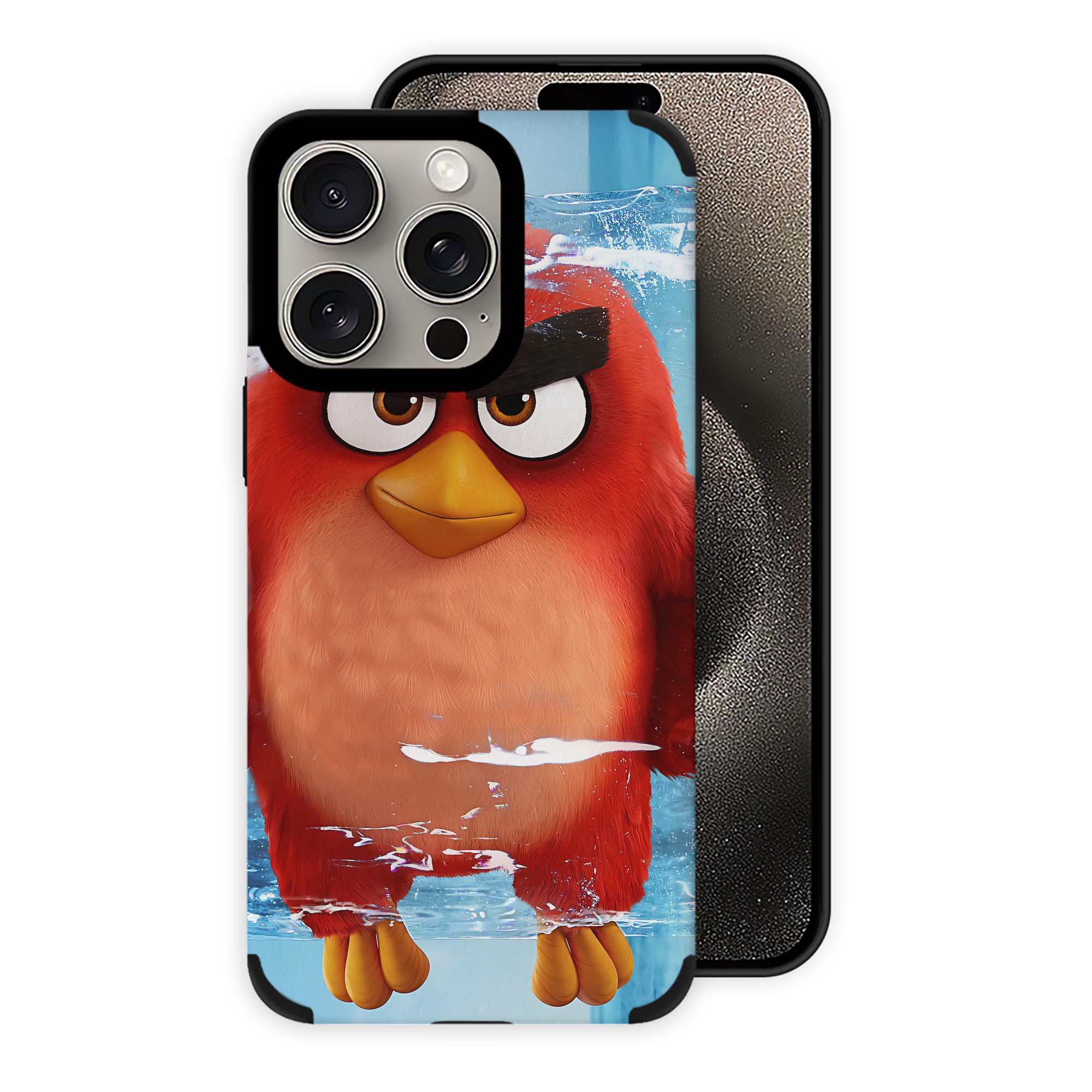 （画像用） Angry Birds アングリーバード 【iPhone15ProMax対応】 PUレザー スマホケース 耐衝撃＆黄変防止