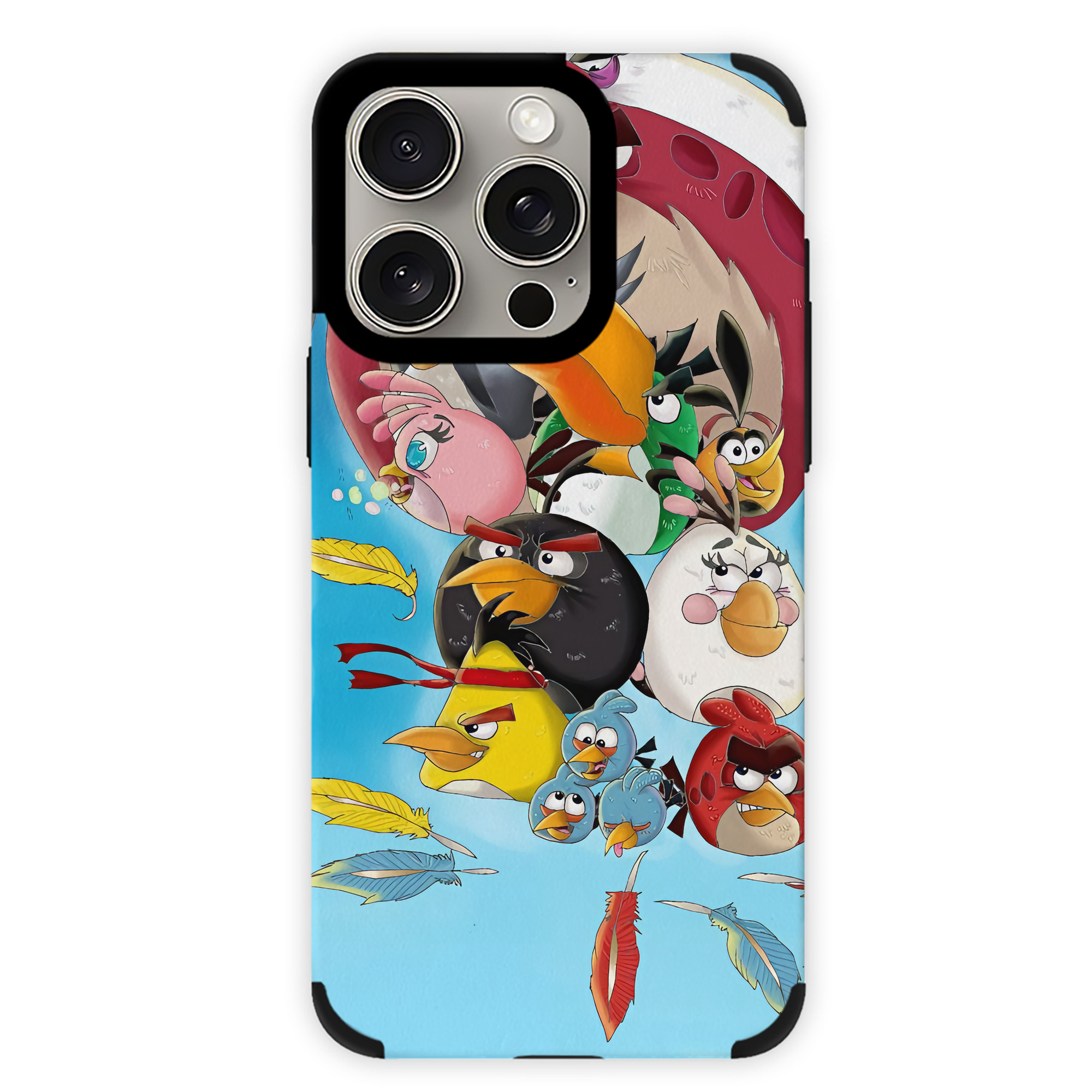 （画像用） Angry Birds アングリーバード 【iPhone15ProMax対応】 PUレザー スマホケース 耐衝撃＆黄変防止