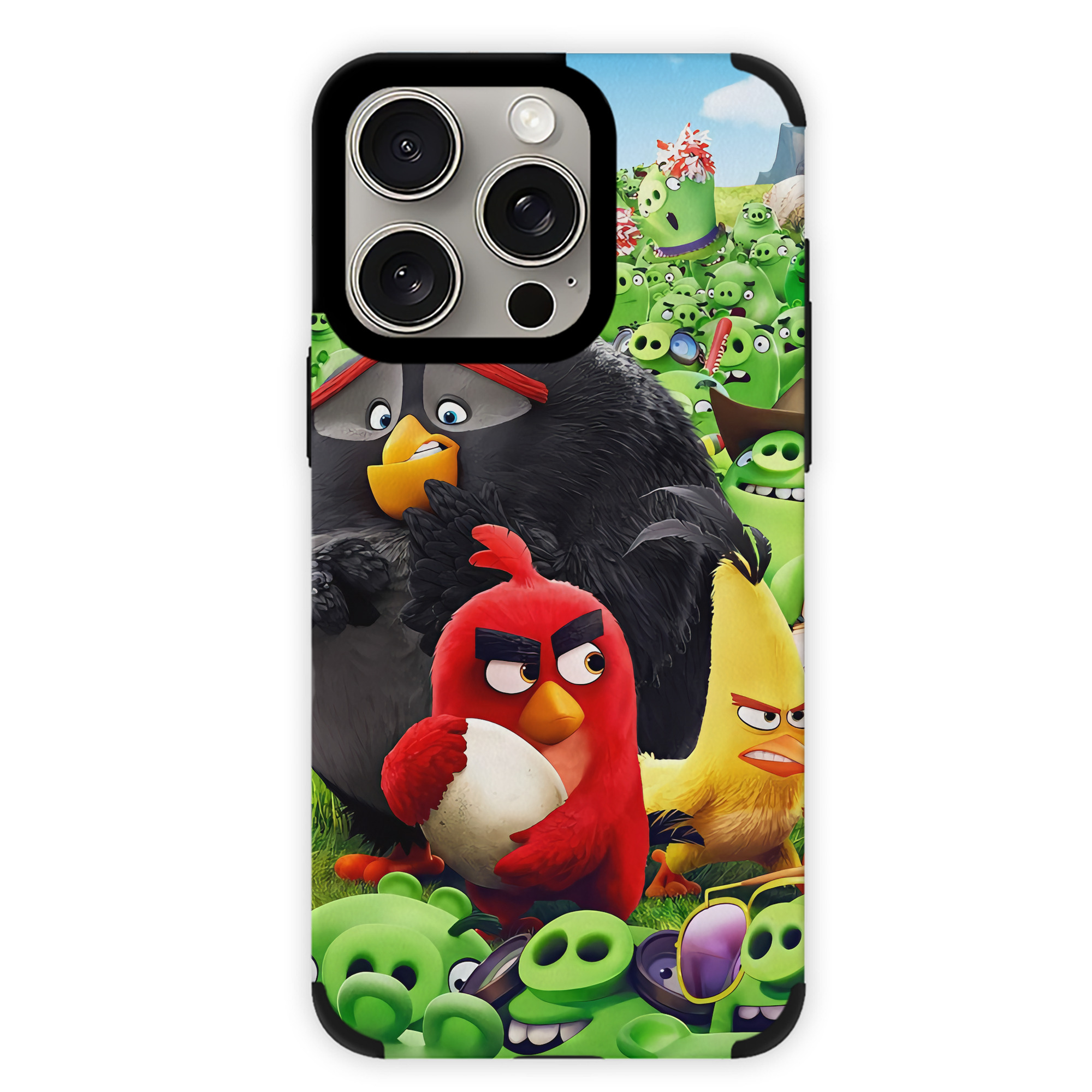 （画像用） Angry Birds アングリーバード 【iPhone15ProMax対応】 PUレザー スマホケース 耐衝撃＆黄変防止