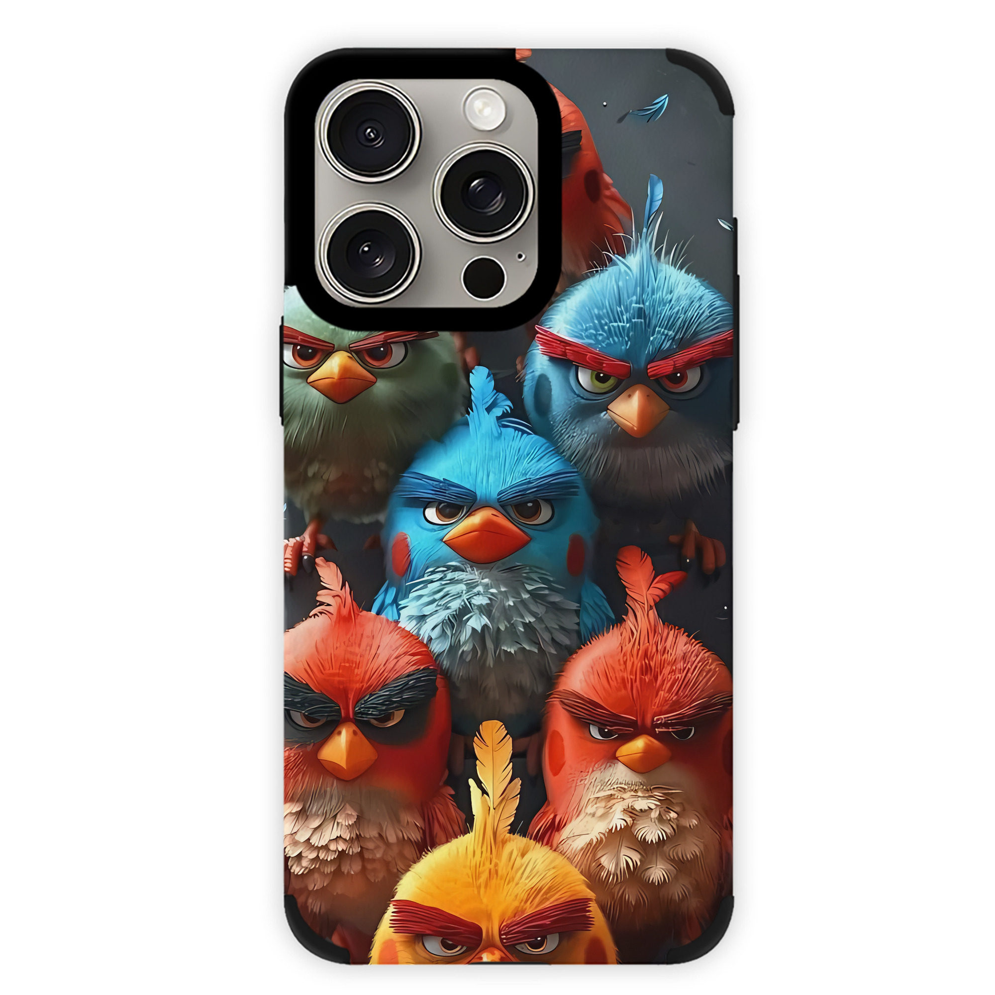 （画像用） Angry Birds アングリーバード 【iPhone15ProMax対応】 PUレザー スマホケース 耐衝撃＆黄変防止