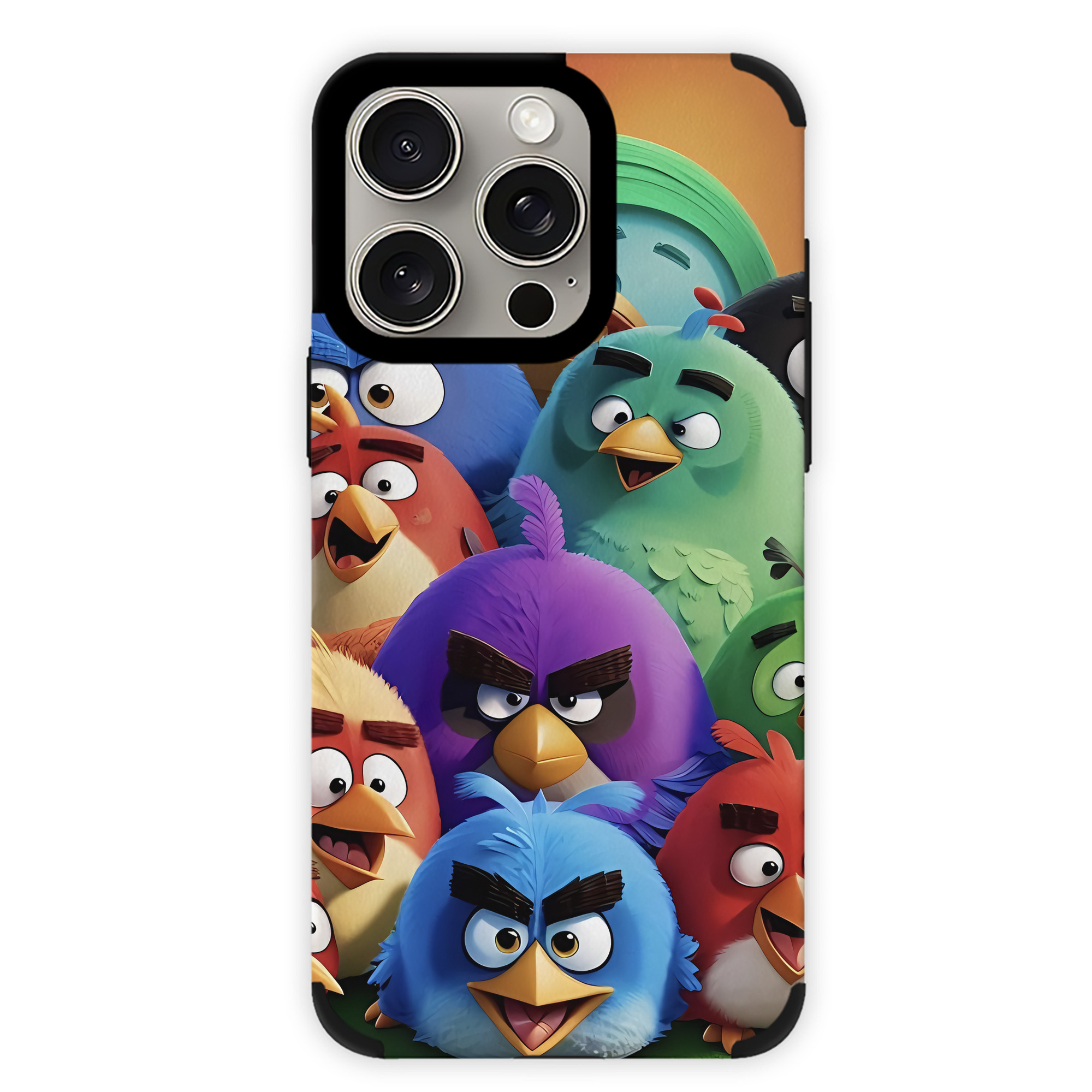 （画像用） Angry Birds アングリーバード 【iPhone15ProMax対応】 PUレザー スマホケース 耐衝撃＆黄変防止
